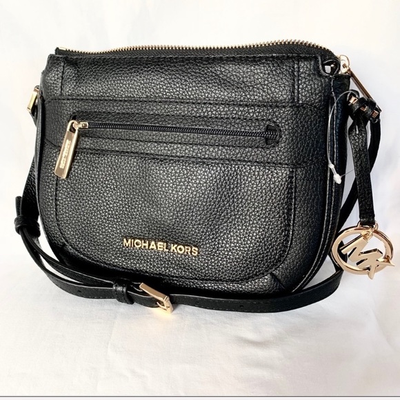 SOLD authentic MK genuine leather crossbody black - Picture 3 of 7
